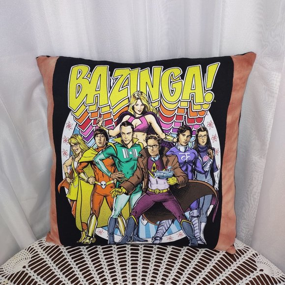 Rag Frog Revival Throw pillow cover. Up-cycled from a T-shirt size 14"x14" - Picture 4 of 4